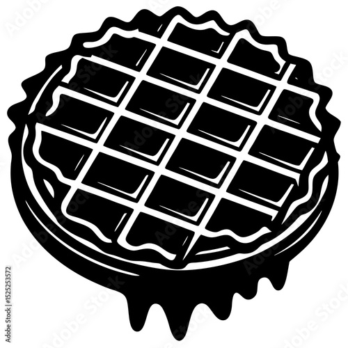 apple pie isolated on white background