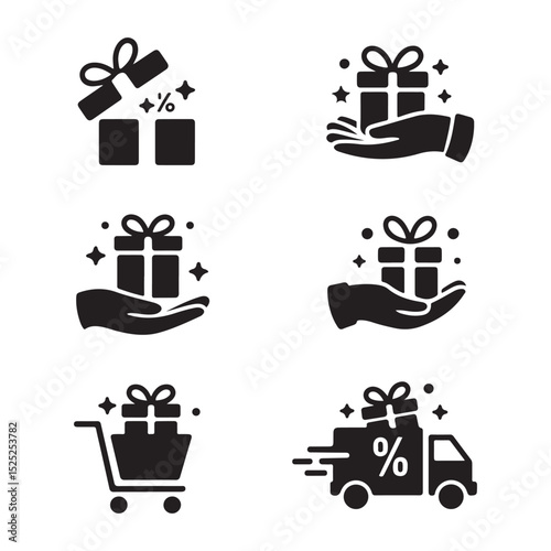 
Gift, Discount & Delivery Icons