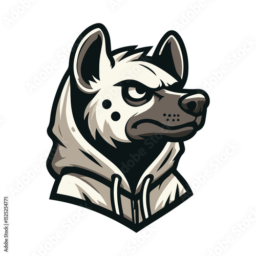 Cool Hyena Mascot in a Hoodie – Urban Style Character Design