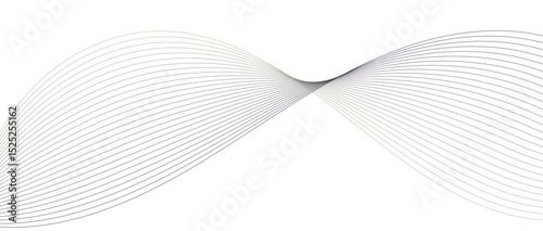 Abstract wave lines in purple green gradient on minimalist background. Futuristic and dynamic look, perfect for tech, digital, and modern design projects.