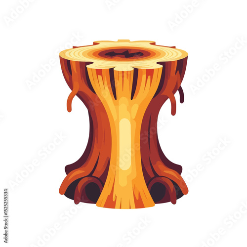 Cartoon-Tree-Stump-Vector-Illustration-Forest-Element-Graphic-Design