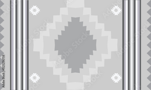 Navajo tribal Green vector seamless pattern. Native American ornament. Ethnic South Western decor style. Boho geometric ornament. pattern. Mexican blanket, rug. Woven carpet illustration	