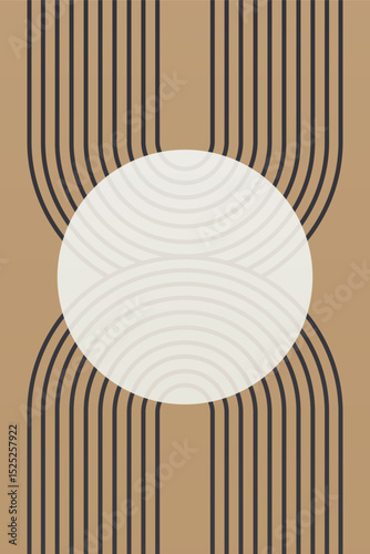 Boho Geometric Minimalist Abstract Wall Art