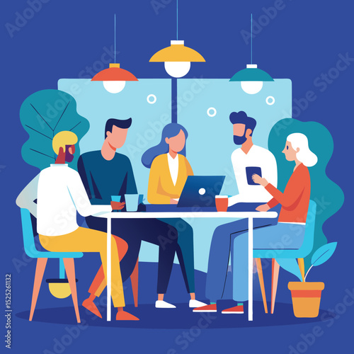 Teamwork In Coworking Space Business People Disc