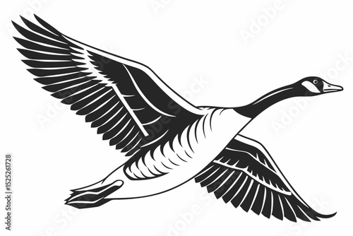 goose sihouette black vector