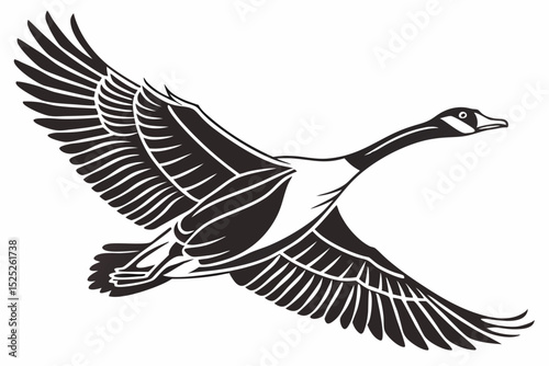 goose sihouette black vector