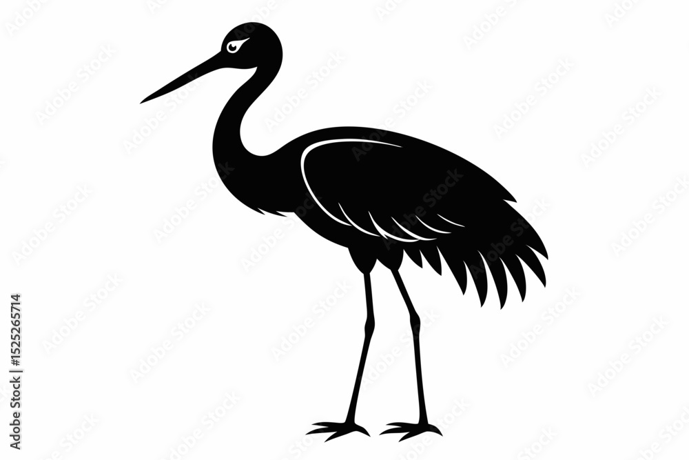 Fototapeta premium stork sihouette black vector