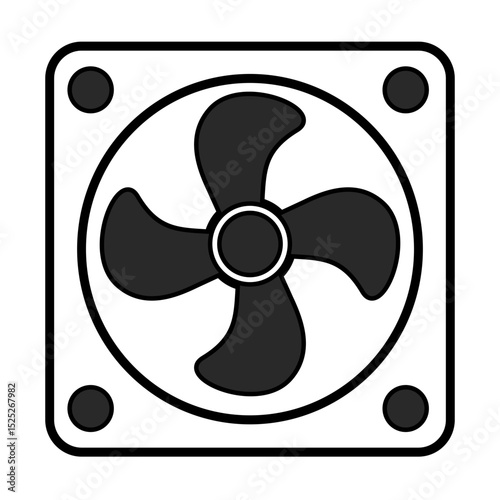 cooling fan icon vector illustration concept
