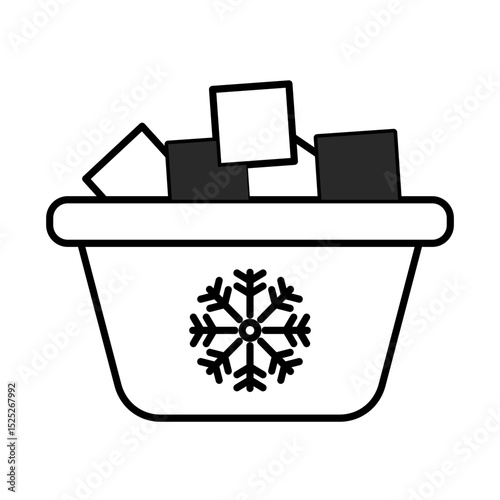 ice box icon vector illustration concept