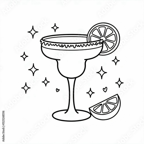 cocktail margarita sketch 