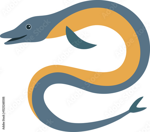vector illustration of a eel