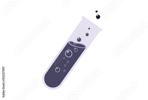 Laboratory Test Tube with Chemical Liquid: Science and Experimentation Vector Illustration