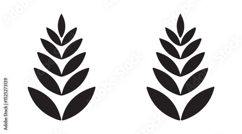 Black Laurel Wreath with Ribbon Vector illustration eps 10