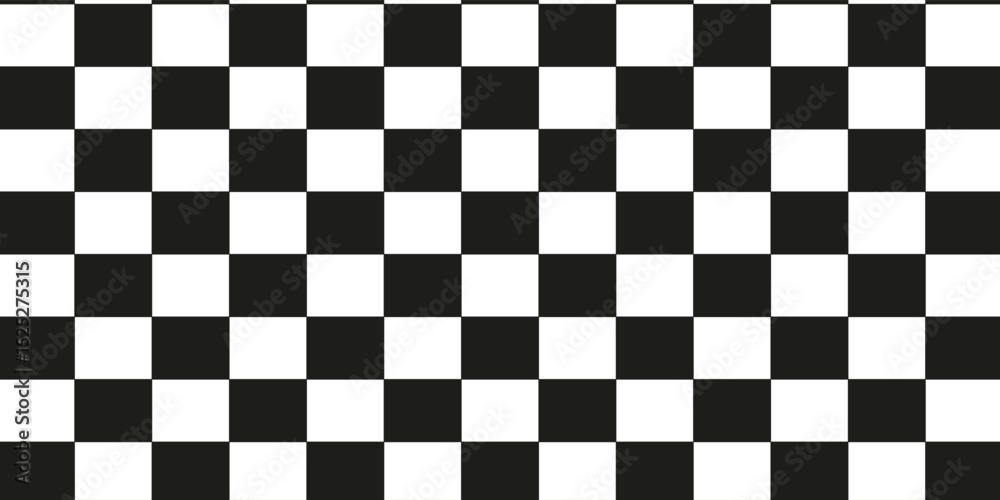 Fototapeta premium Black and white checkered pattern, Checkerboard seamless pattern