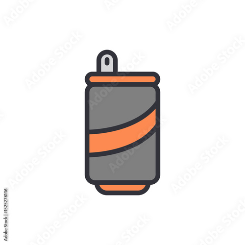 Stylized Illustration Of A Refreshing Aluminum Beverage Can Isolated