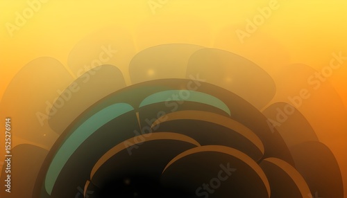 Abstract Retro Circles with Futuristic Glow