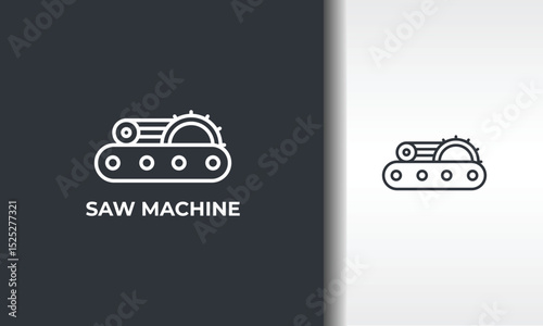 Saw Machine Vector, Icon Or Logo Sign Isolated Symbol Illustration