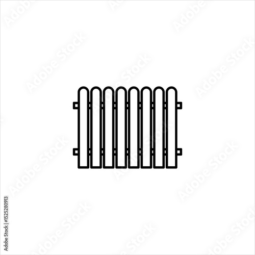 Fence vector icon. the Fence for the home. fence for Fencing icon on white background. color editable