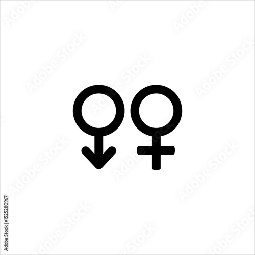 Male and female symbol set . icon vector illustration on white background