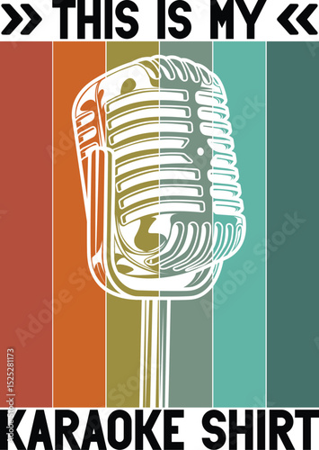 This is My Karaoke Shirt  T-shirt , 4th July T-shirt, Music T shirt Design, USA Music Day , Vintage, United States, Music Holiday