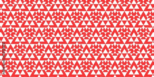 Seamless Red Triangle Geometric Repeating Pattern. Ideal for textiles, digital backgrounds, or graphic design projects.