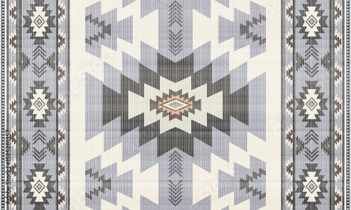 Navajo tribal Green vector seamless pattern. Native American ornament. Ethnic South Western decor style. Boho geometric ornament. pattern. Mexican blanket, rug. Woven carpet illustration	

