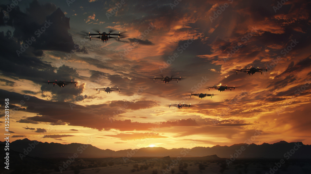 Obraz premium drones in the sky