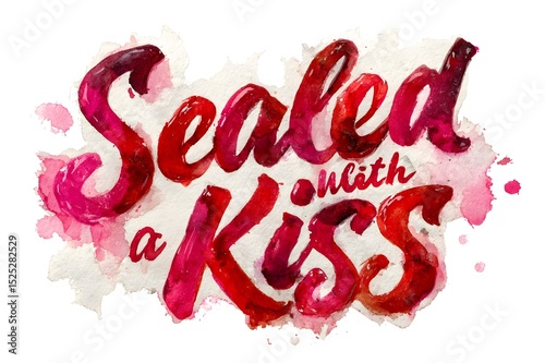 Watercolor typography of 