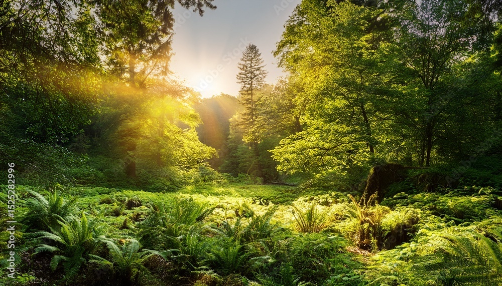 Obraz premium lush greenscape sunlight