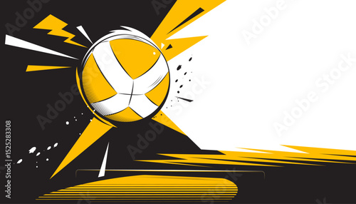 Abstract teqball banner. sport concept
