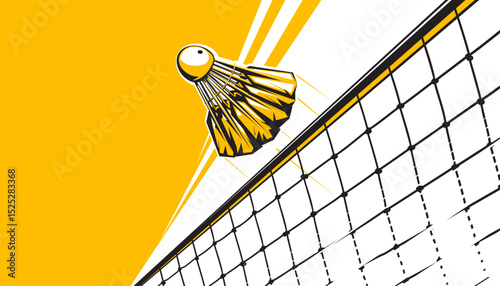 Badminton abstract background design. Sports concept
