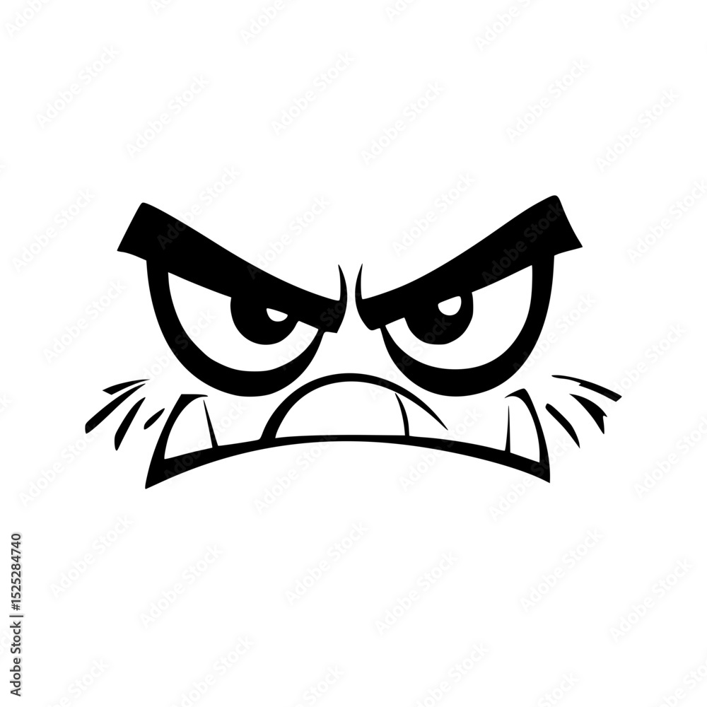 Fototapeta premium Angry eyes icon emotion face expression symbol