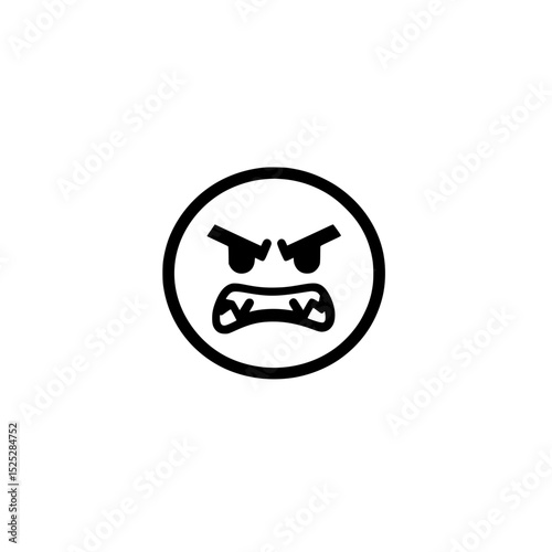Vector angry eyes symbol