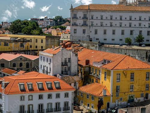 Fototapeta Naklejka Na Ścianę i Meble -  Beautiful rooftops in Lisbon, Portugal on a warm day