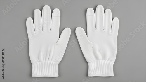 White cotton work gloves studio shot