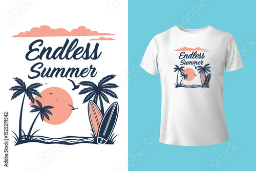 Summer In Travel T Shirt Design