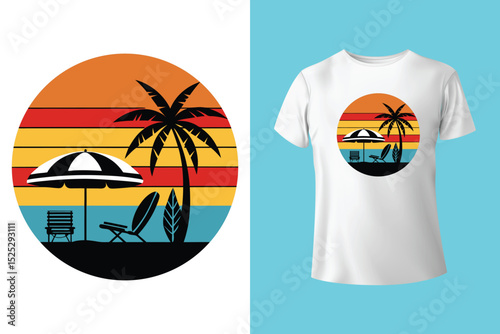 Summer In Travel T Shirt Design