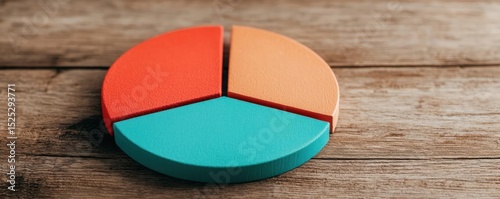 business tax and planning profit strategy and budget forecast. Pie chart showing budget allocation and projected taxable income