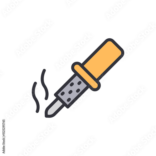 Illustration Of A Soldering Iron With Smoke On Transparent Background