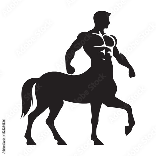 Iconic Centaur horseman concept graphic - centaur silhouette - centaur vector - silhouette of centaur - noble warrior symbol
