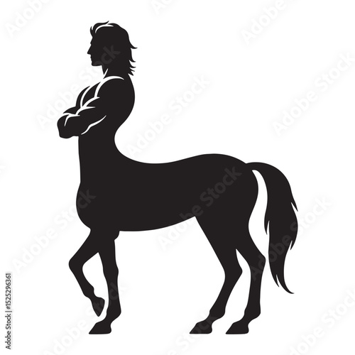 Graceful Centaur shape illustration - centaur silhouette - centaur vector - silhouette of centaur - ancient hunter art
