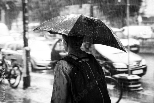 Canvas Print Rainy weather in Berlin