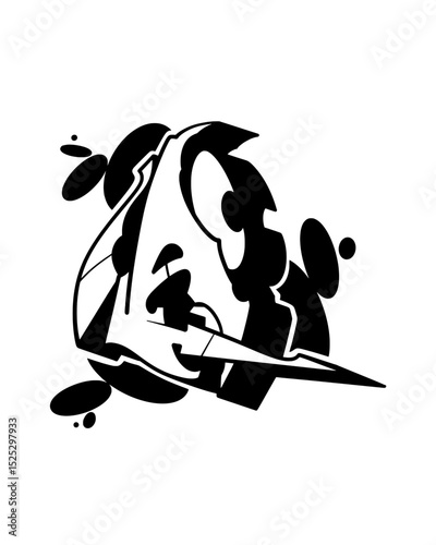 Letters A in graffiti style