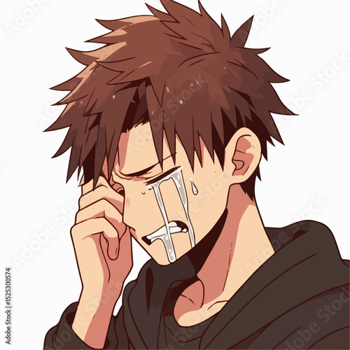 illustration of someone crying 