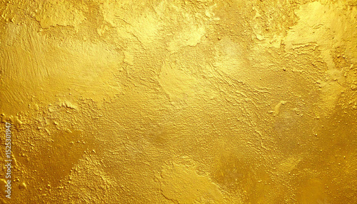 Gold Paint on Concrete Wall Texture Background – Elegant Metallic Finish and Rough Industrial Surface Perfect for Modern Design and Luxury Art Concepts

