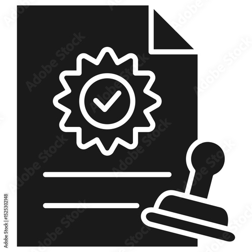 Regulatory Approval Glyph Icon