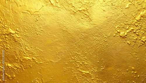 Gold Paint on Concrete Wall Texture Background – Elegant Metallic Finish and Rough Industrial Surface Perfect for Modern Design and Luxury Art Concepts

