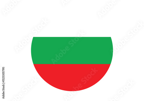 Round  Bulgaria Flag Icon –  Bulgaria Flag Circular Vector Badge with Standard Colors and National Symbol. Circle Flag Icon of  Bulgaria, Button Badge Icon.
