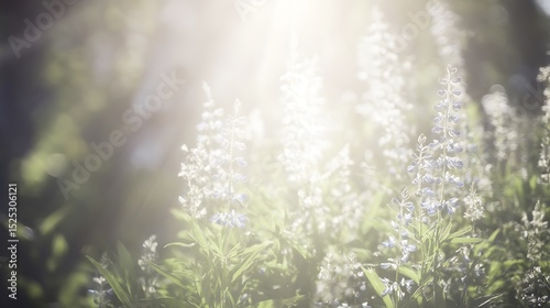 Lupine field in diffused light