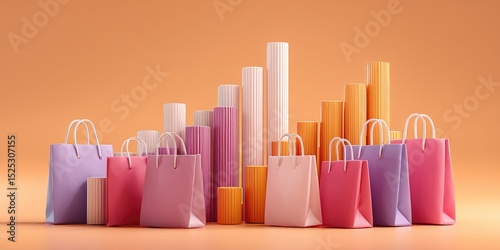 graph of shopping bags